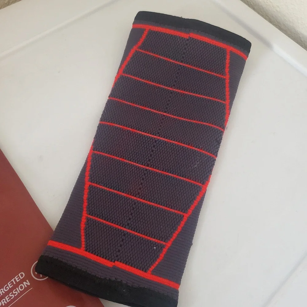 Rymora Elbow Compression Support Sleeve Small Grey Red Arthritis B07Z83RHMB